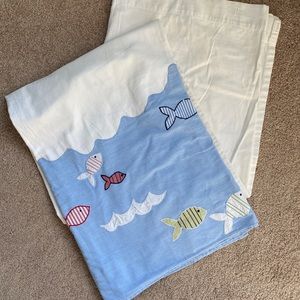 Pottery Barn Kids Fish Shower Curtain Vintage